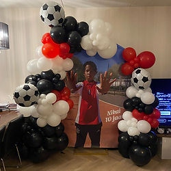Ballonnenboog voetbal gepersonaliseerd