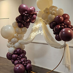 Ballonnenboog bordeaux en beige