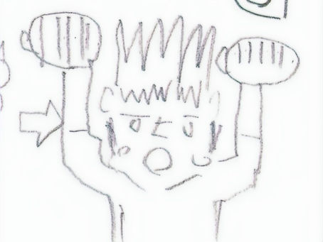 今日は社会参加支援事業で居場所づくり。久しぶりのアレは大迷走の絵描きしりとり!