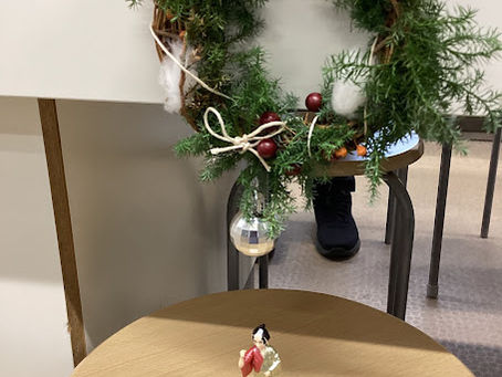 昨日は月イチワークショップ！実習生も参加して、クリスマスリース作りでした！