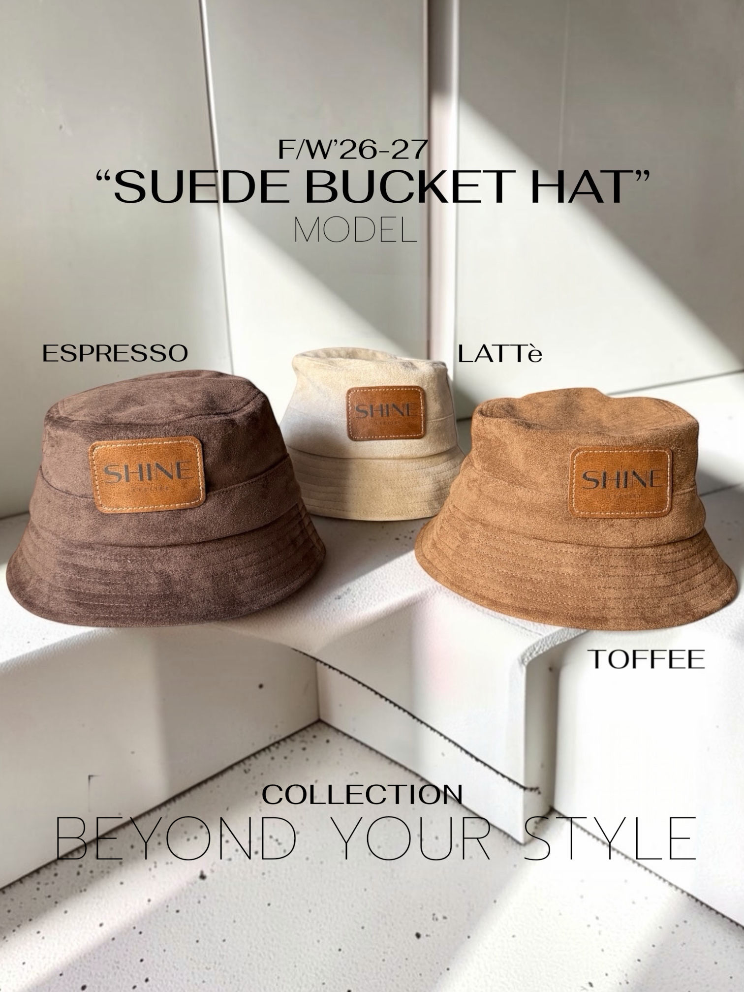 SUEDE BUCKET HAT