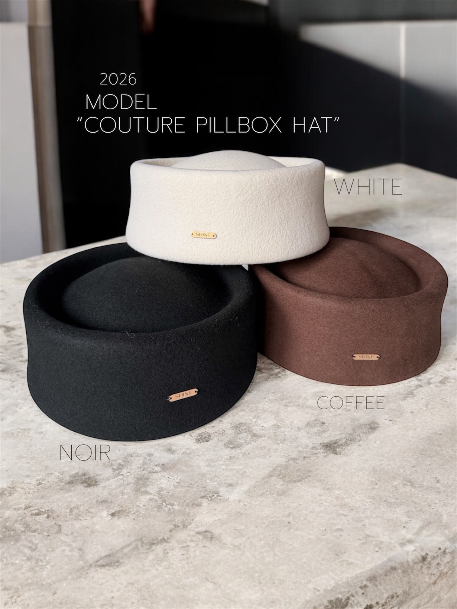 COUTURE PILLBOX HAT