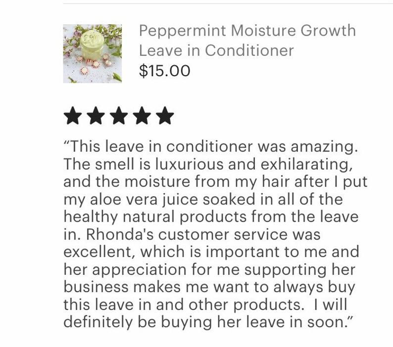 Peppermint Moisture Growth Leave in Conditioner REVIEW 1