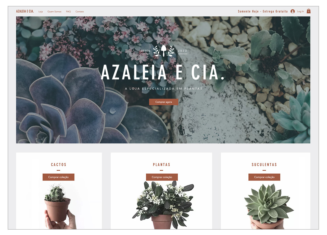 Template para loja virtual de plantas