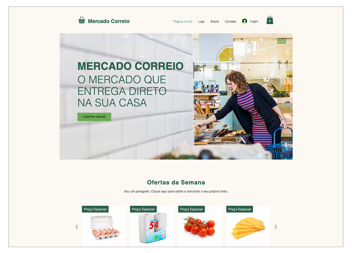 Template para loja virtual de doces