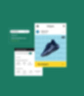 Marketing van een sneakers webshop met een Facebook advertentiecampagne, Google advertentie optimalisatie en Instagram winkel die het product laat zien.
