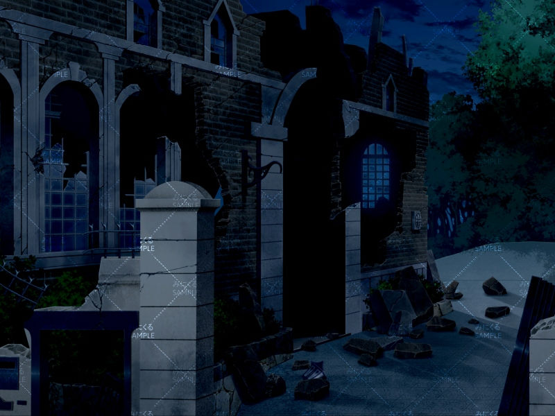 煉瓦造りの洋館裏門(消火) - お屋敷編04