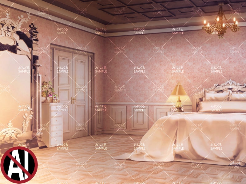 お嬢様の部屋①ピンク(夕方) - お部屋編01