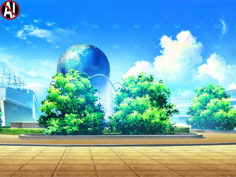 テーマパーク入り口(昼) - レジャー編03