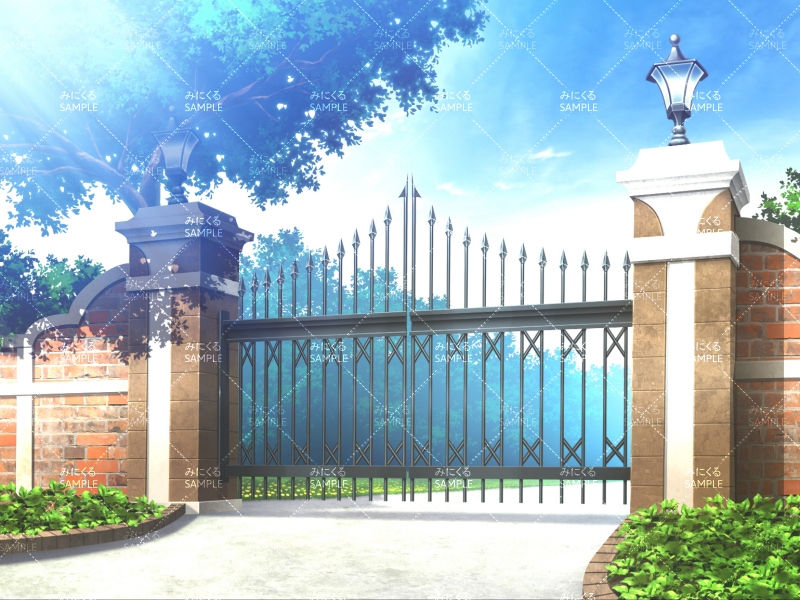 煉瓦造りの洋館外門(昼) - お屋敷編04