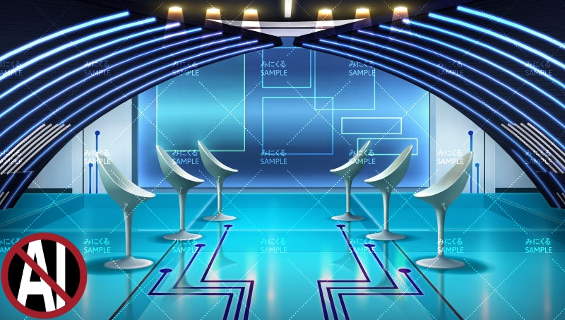 近未来な会議室(青) - 未来編01