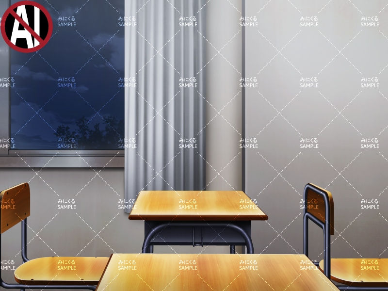 学校の机②(夜02) - 学園編11教室A