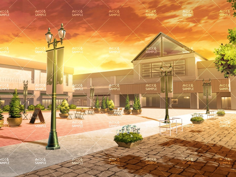 駅③広場(夕方) - 日常編08