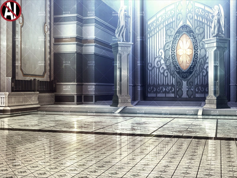 神殿のゲート(夜) - ファンタジー編05