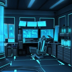 研究室B_青(ポッド+床テク) - 未来編02-Blue×Black-