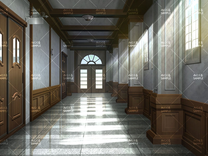 貴族・名門学校の廊下①(昼) - 学園編13