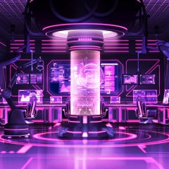 研究室A_明ピンク(ポッド+気泡) - 未来編02-Pink×Black-