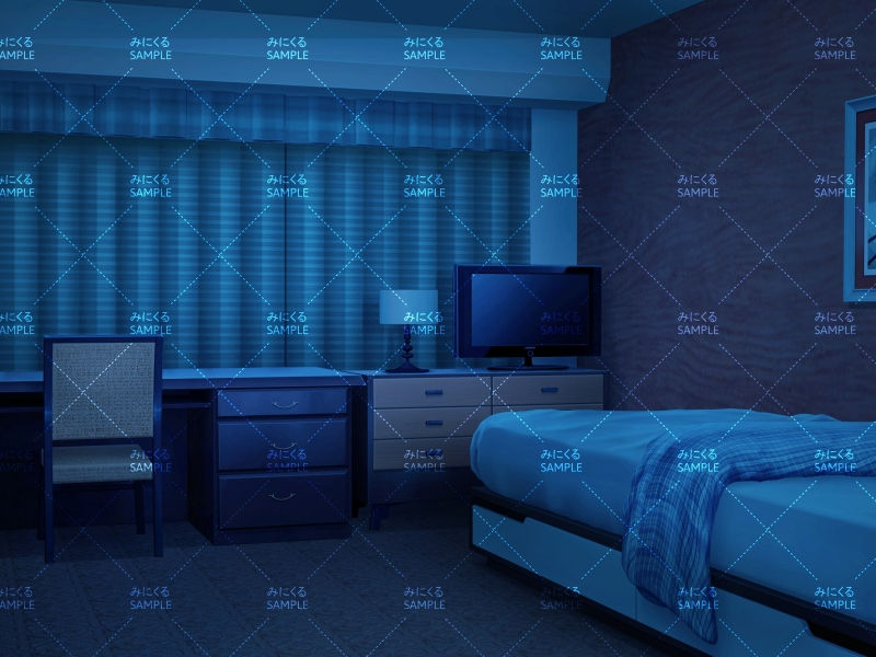 ビジネスホテルの部屋②(消灯) - 日常編18