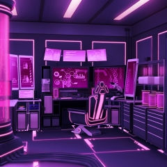 研究室B_明ピンク(ポッド+床テク) - 未来編02-Pink×Black-