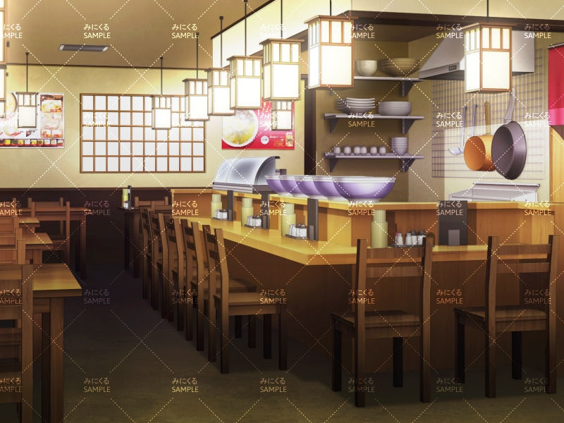 ラーメン屋店内(夜) - 日常編11