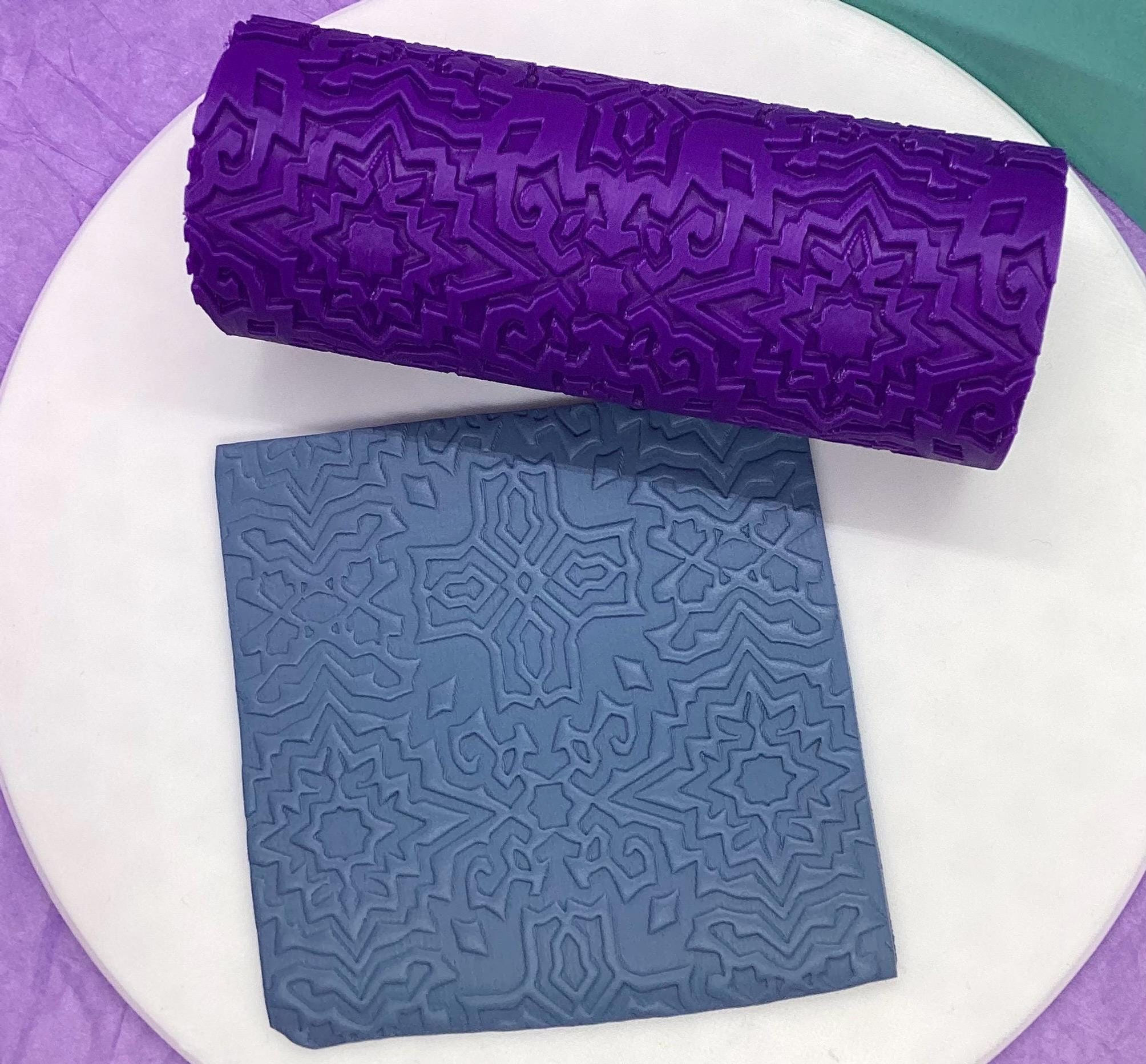 Moroccan Pattern Polymer Clay Texture Roller - Mokume Gane Craft Tool