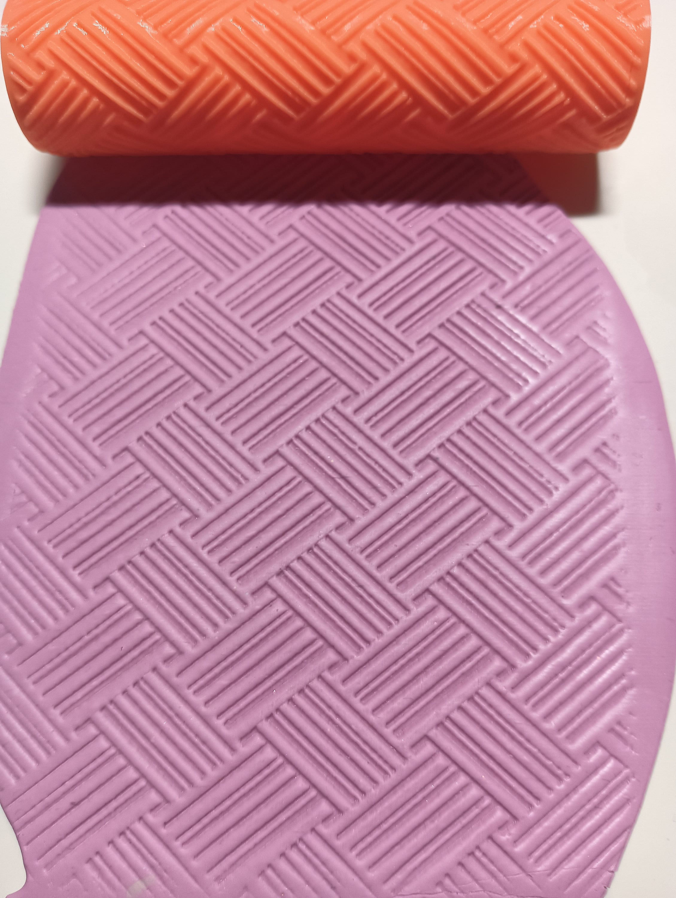 Premium Polymer Clay Basket Weave Texture Roller for Creative Crafting Projects