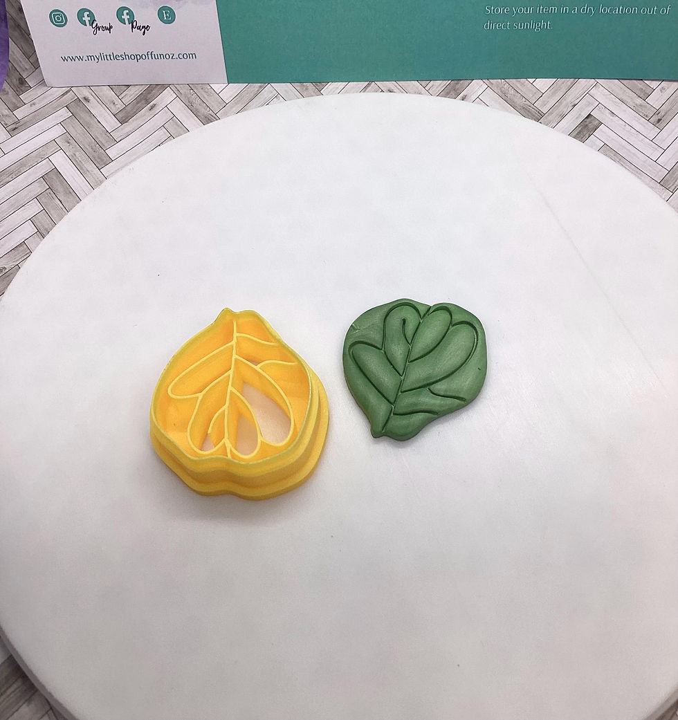 Detailed Fiddle Leaf Fig Leaf Polymer Clay Cutter for Unique Clay Art