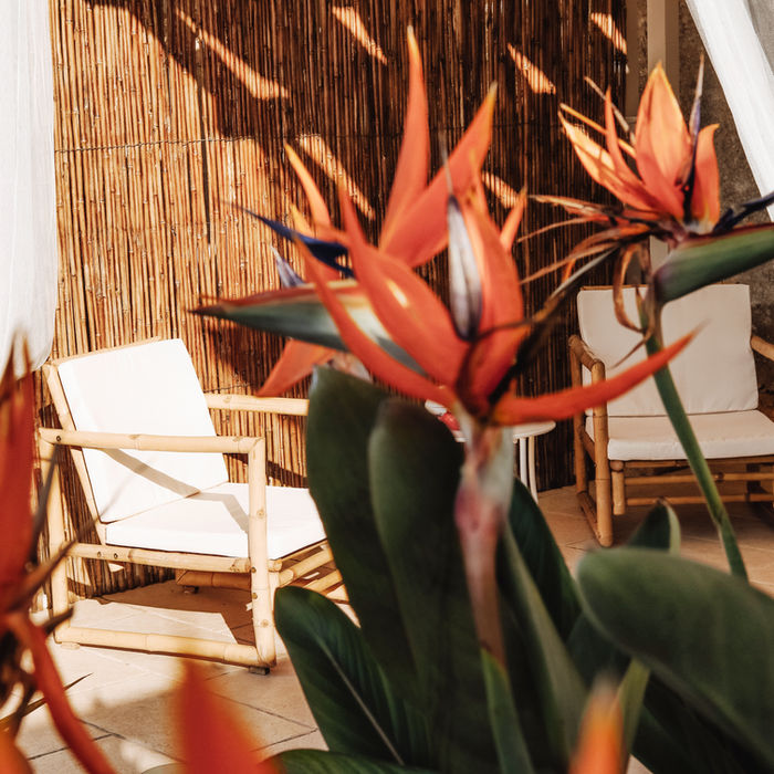 relaxing corner of a masseria in Apulia