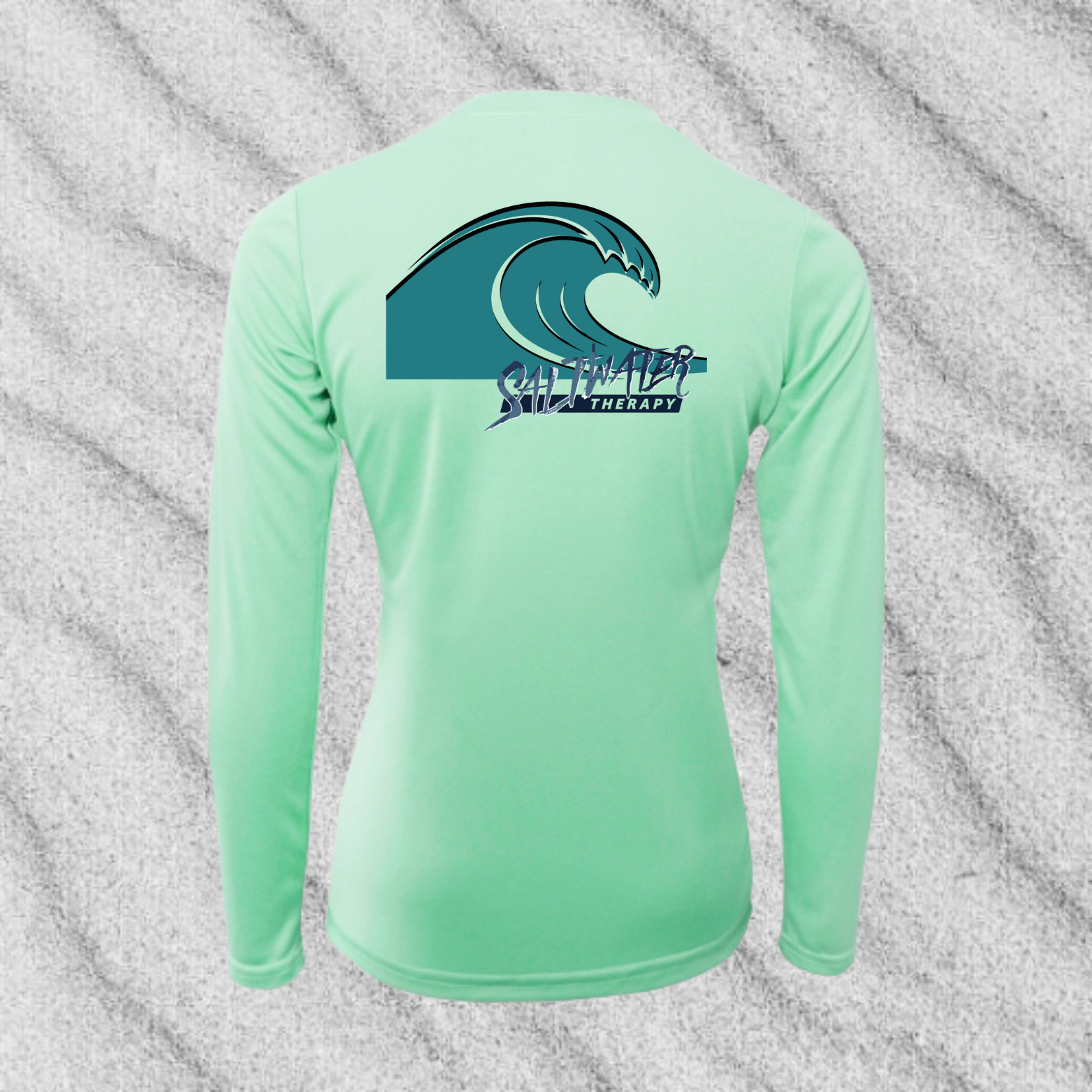Saltwater Therapy Wave V-Neck Long Sleeve