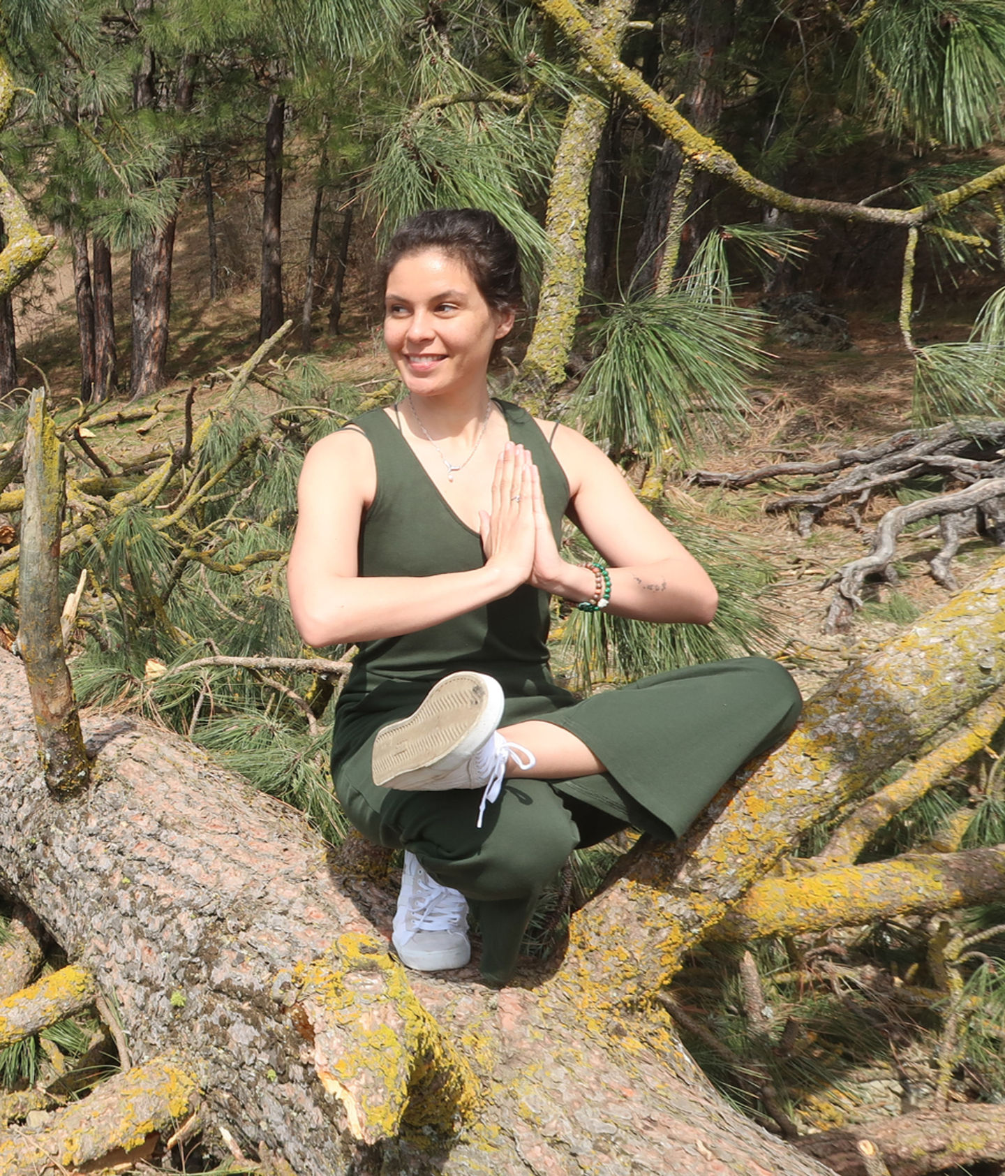 Jordan outside yoga session