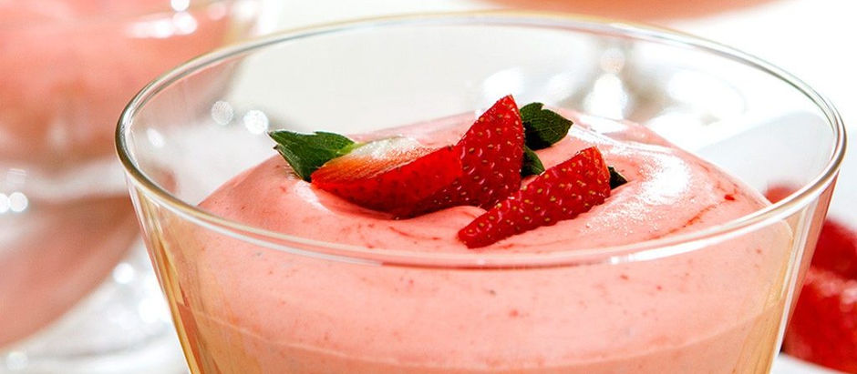 Sorvete light de Banana e Morango