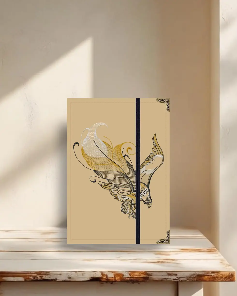 Miniatura: Capa Kindle com bordado de águia.