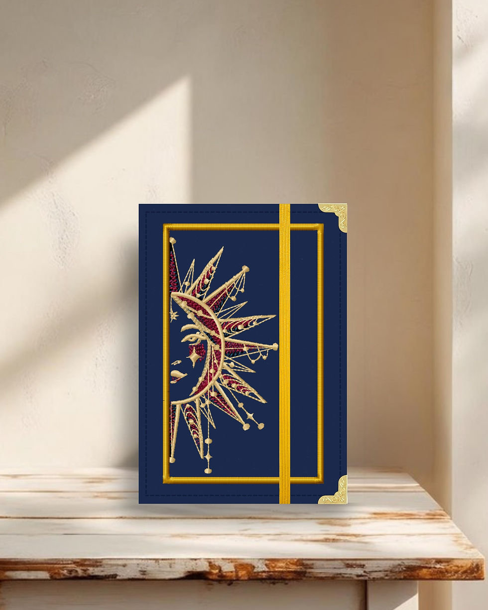 Miniatura: Capa Kindle Mulher Sol bordada, cor Azul Marinho