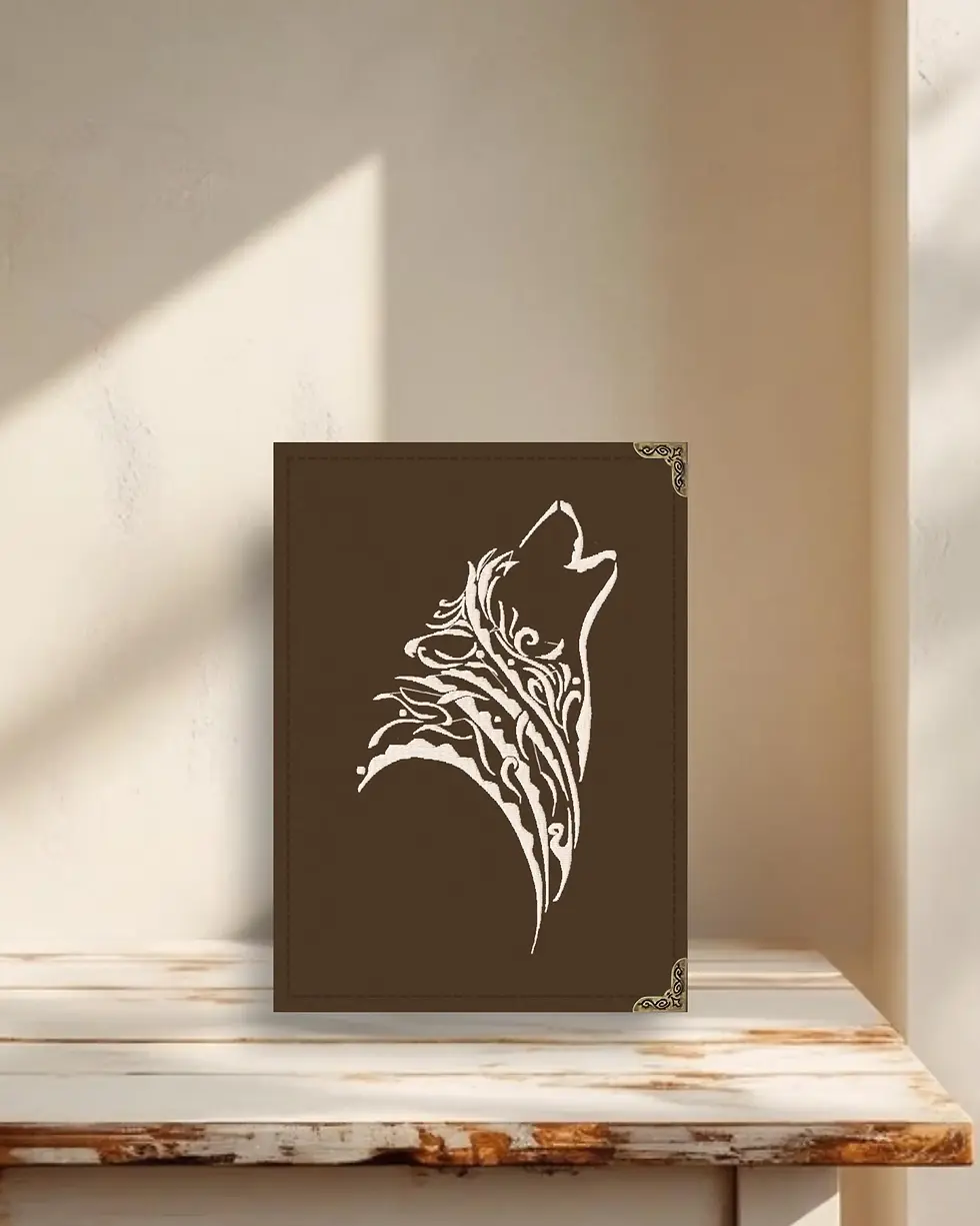 capa kindle bordada lobo uivando