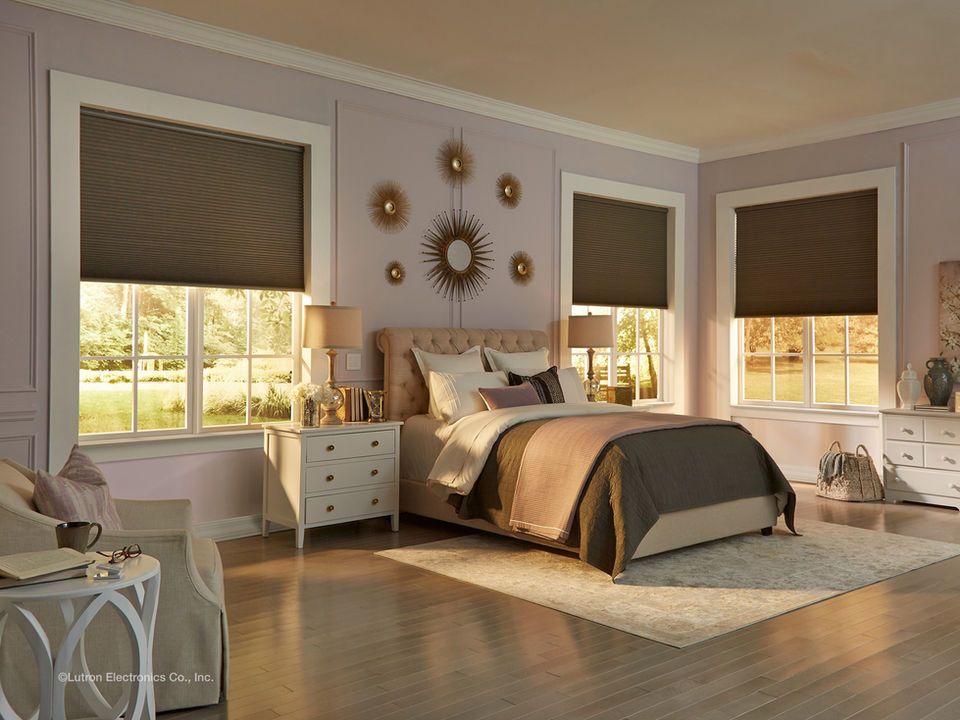 Lutron Luxury Motorized Shades installation in Atlanta, Lake Burton, Highlands, Cashiers and Lake Keowee SC.