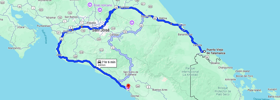 How to get to Uvita from Puerto Viejo Costa Rica