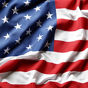 American flag waving