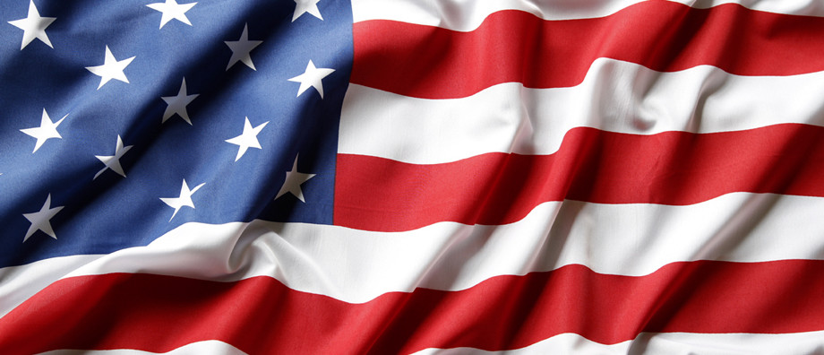 American flag waving