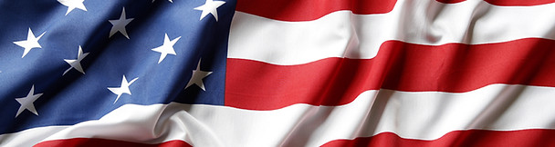 American flag waving