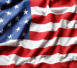 American flag waving
