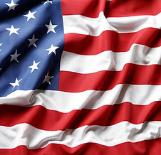 American flag waving