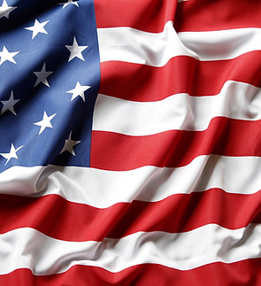 American flag waving