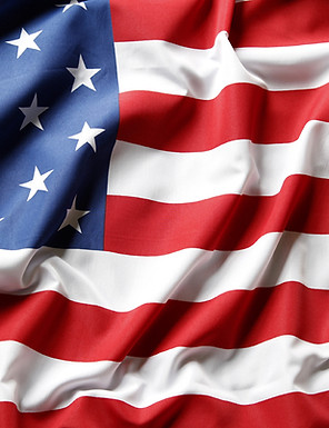 American flag waving