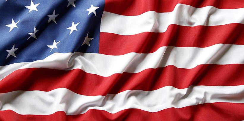 American flag waving