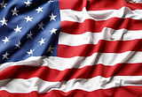 American flag waving