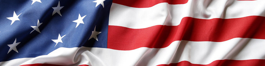 American flag waving