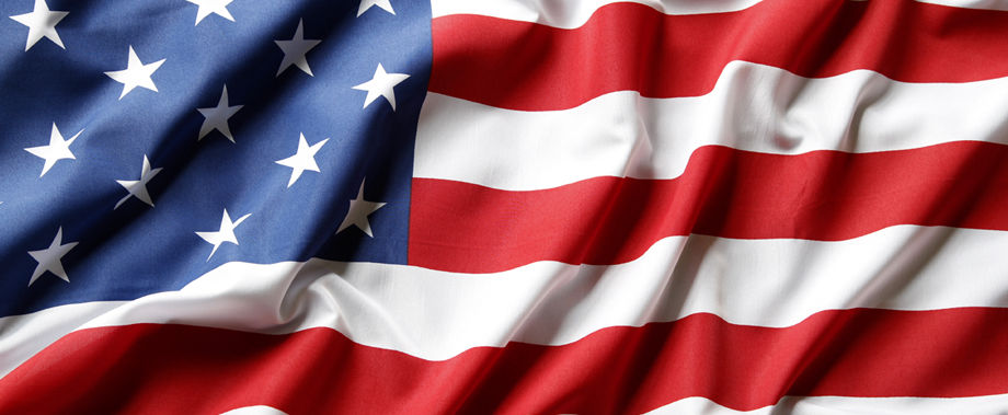 American flag waving