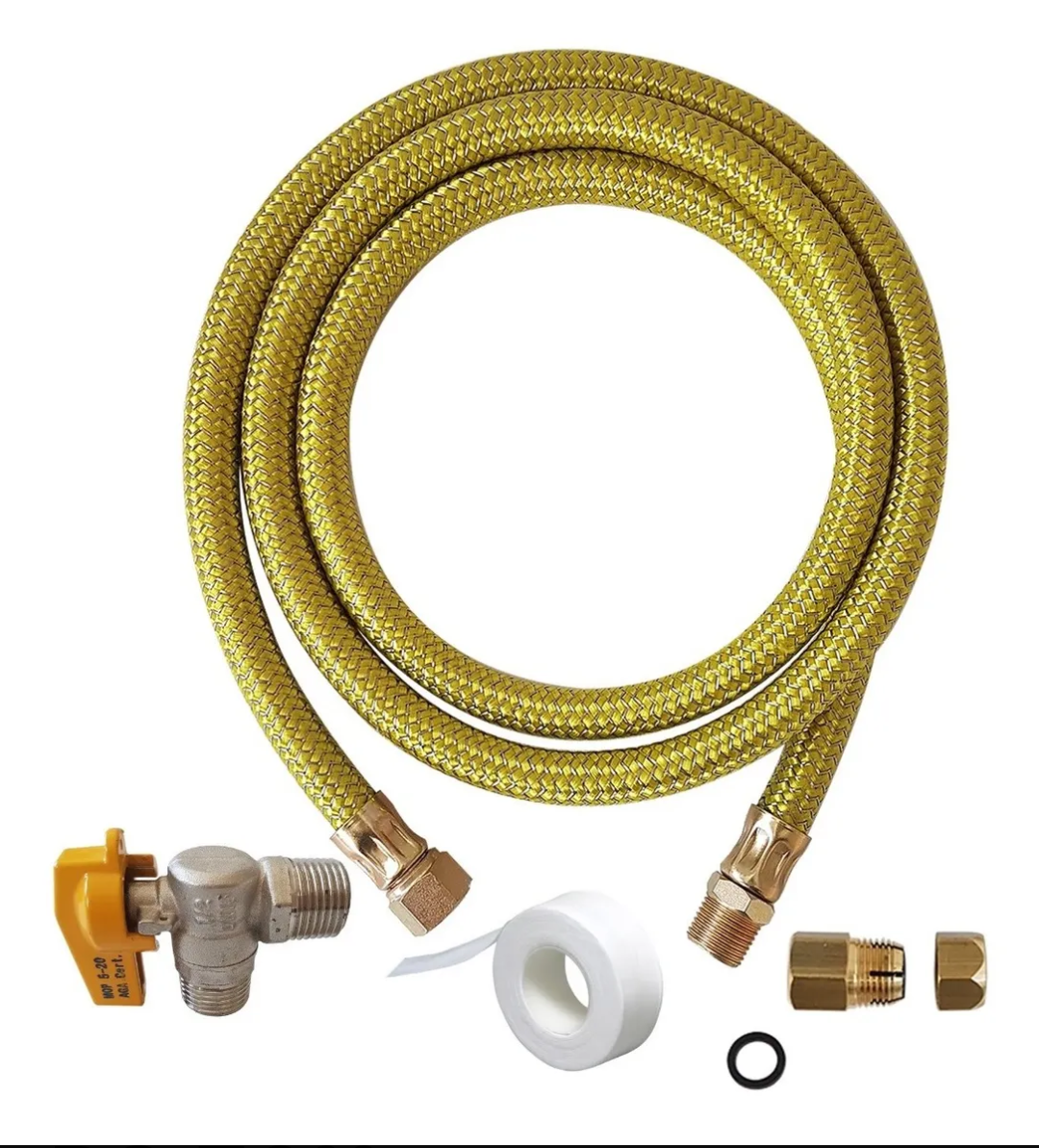 Kit Instalação Cooktop - Registro + Adaptador + Mangueira 1m