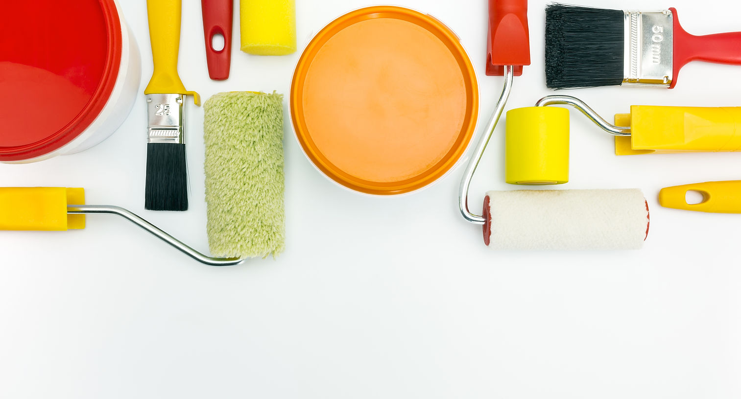 Painting Tools on a white background