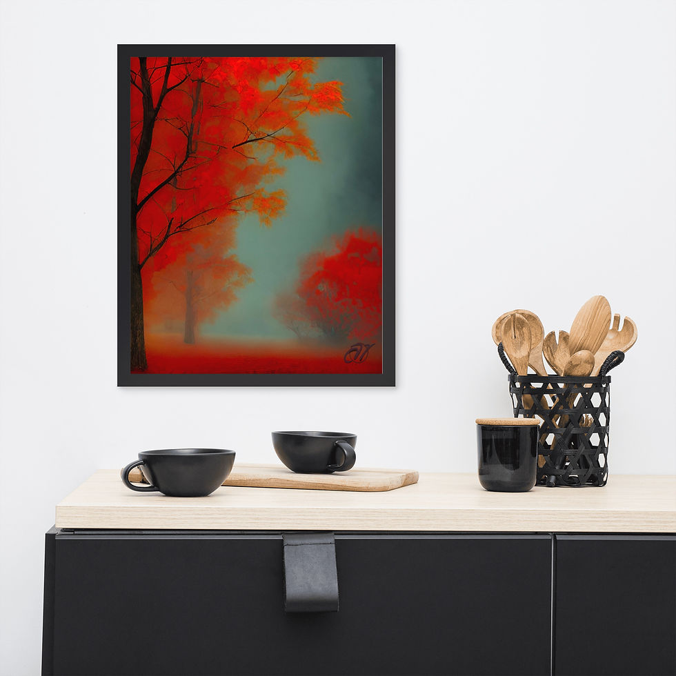 Framed poster print- sweater weather